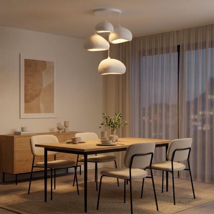 Brilagi - Lustre suspenso por cabo WABI SABI 4xE27/40W/230V Ø 95 cm branco