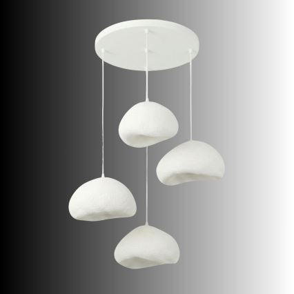 Brilagi - Lustre suspenso por cabo WABI SABI 4xE27/40W/230V Ø 95 cm branco