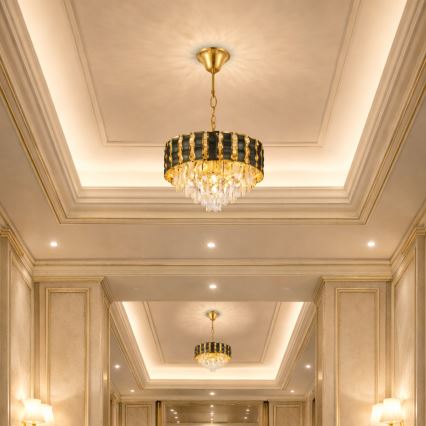 Brilagi - Lustre suspenso por corrente CRISTAL 5xE14/40W/230V Ø 38 cm