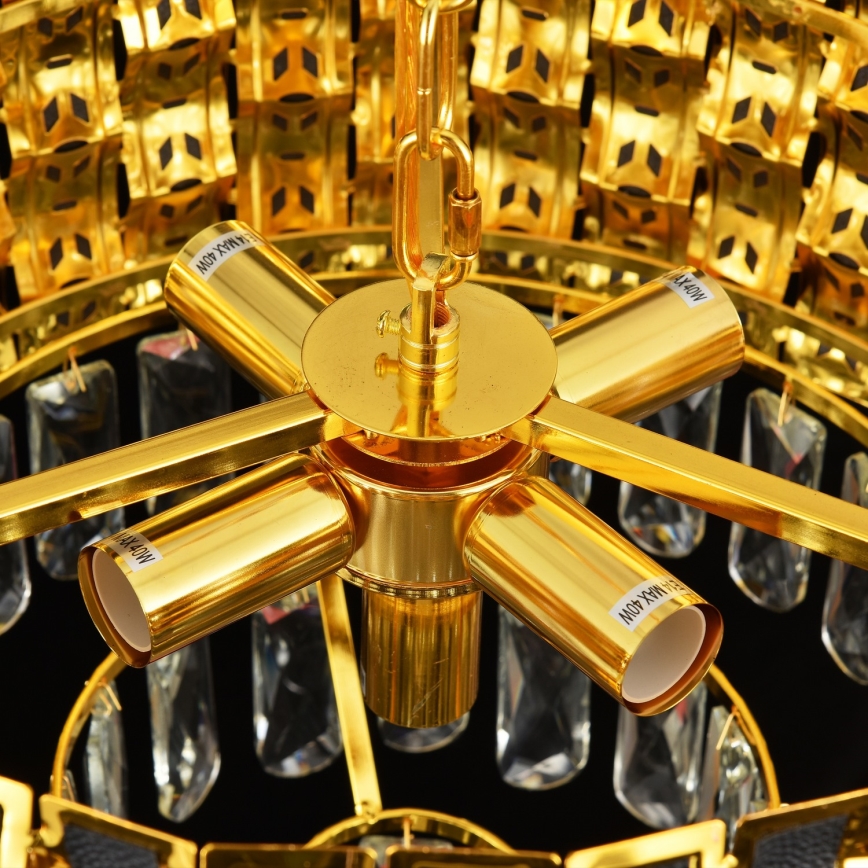 Brilagi - Lustre suspenso por corrente CRISTAL 5xE14/40W/230V Ø 38 cm