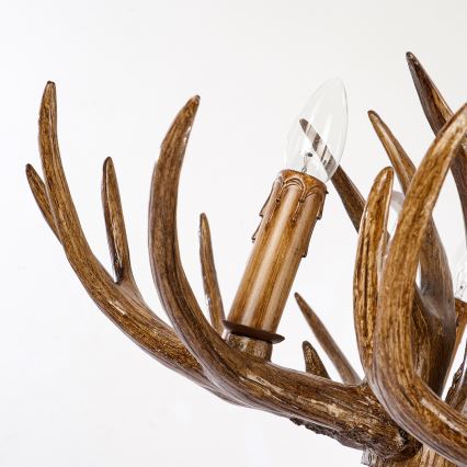 Brilagi - Lustre suspenso por corrente DEER 6xE14/10W/230V Ø 70 cm, com galhadas