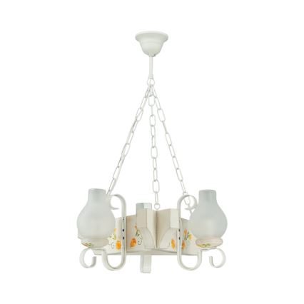 Brilagi - Lustre suspenso por corrente QUEEN 3xE14/40W/230V faia/creme
