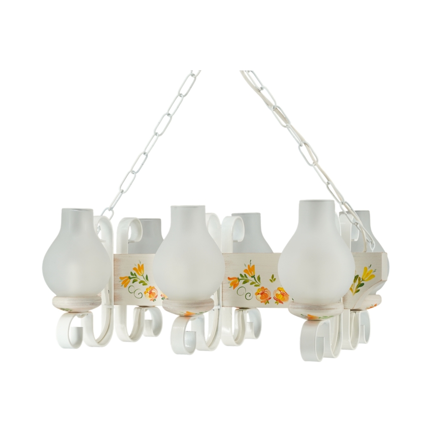 Brilagi - Lustre suspenso por corrente QUEEN 3xE14/40W/230V faia/creme