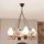 Brilagi - Lustre suspenso por corrente QUEEN 4xE14/40W/230V carvalho