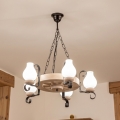 Brilagi - Lustre suspenso por corrente ROATA 5xE14/40W/230V carvalho