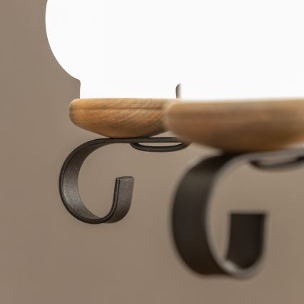 Brilagi - Lustre suspenso por corrente ROATA 5xE14/40W/230V, diâmetro 50 cm, faia