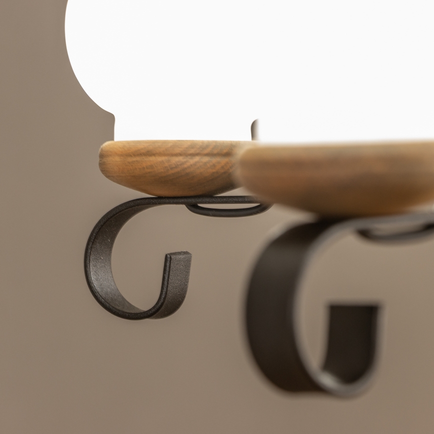 Brilagi - Lustre suspenso por corrente ROATA 5xE14/40W/230V, diâmetro 50 cm, faia