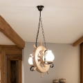 Brilagi - Lustre suspenso por corrente TIMONA 2xE14/40W/230V, acabamento em carvalho