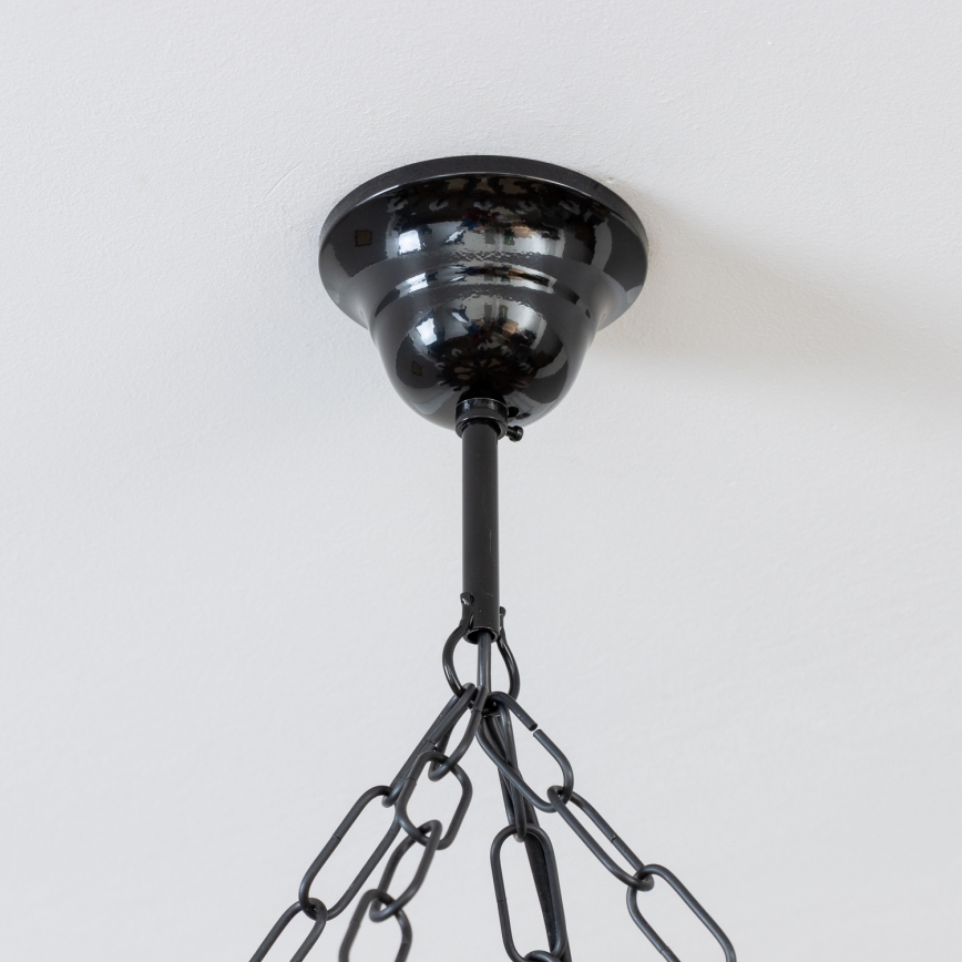 Brilagi - Lustre suspenso por corrente TIMONA 8xE14/40W/230V Ø 70 cm faia