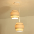 Brilagi - Lustre suspenso RESNA em cabo 2xE27/60W/230V, Ø 30 cm, bege