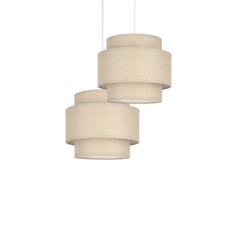 Brilagi - Lustre suspenso RESNA em cabo 2xE27/60W/230V, Ø 30 cm, bege