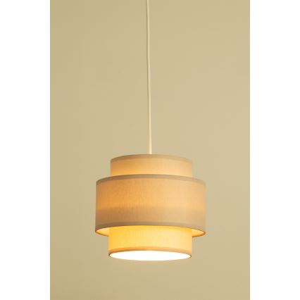 Brilagi - Lustre suspenso RESNA em cabo 2xE27/60W/230V, Ø 30 cm, bege