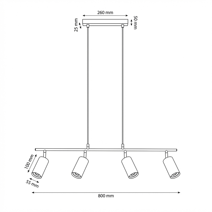 Brilagi - Lustre suspenso SELE 4xGU10/30W/230V bege