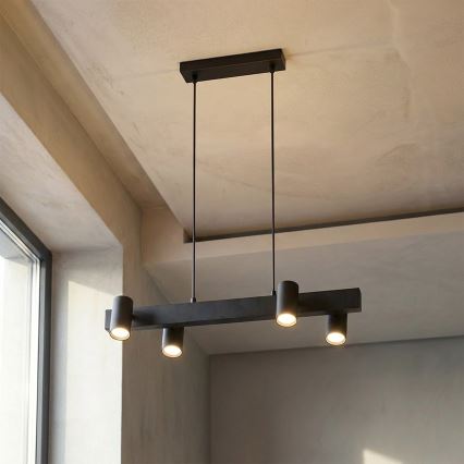BRILAGI - Lustre suspenso SELE 4xGU10/30W/230V preto