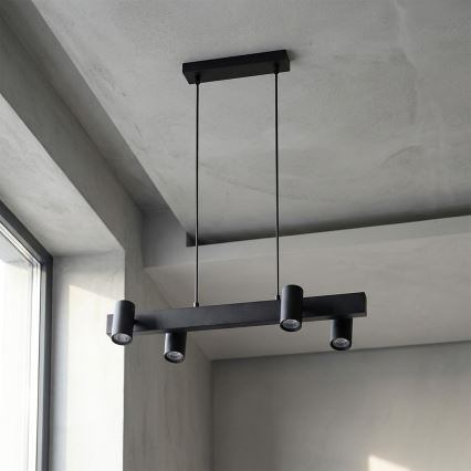 BRILAGI - Lustre suspenso SELE 4xGU10/30W/230V preto