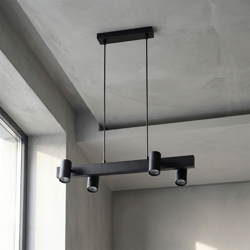 BRILAGI - Lustre suspenso SELE 4xGU10/30W/230V preto