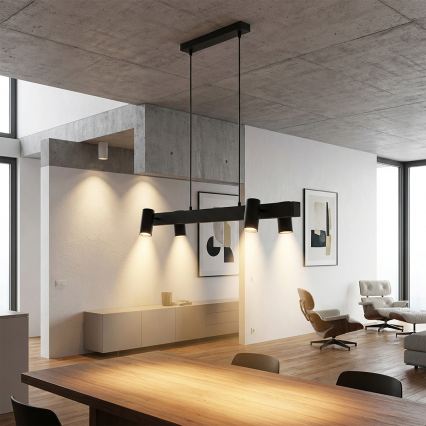 BRILAGI - Lustre suspenso SELE 4xGU10/30W/230V preto
