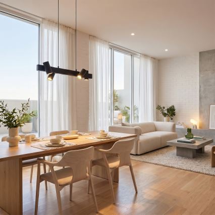 BRILAGI - Lustre suspenso SELE 4xGU10/30W/230V preto