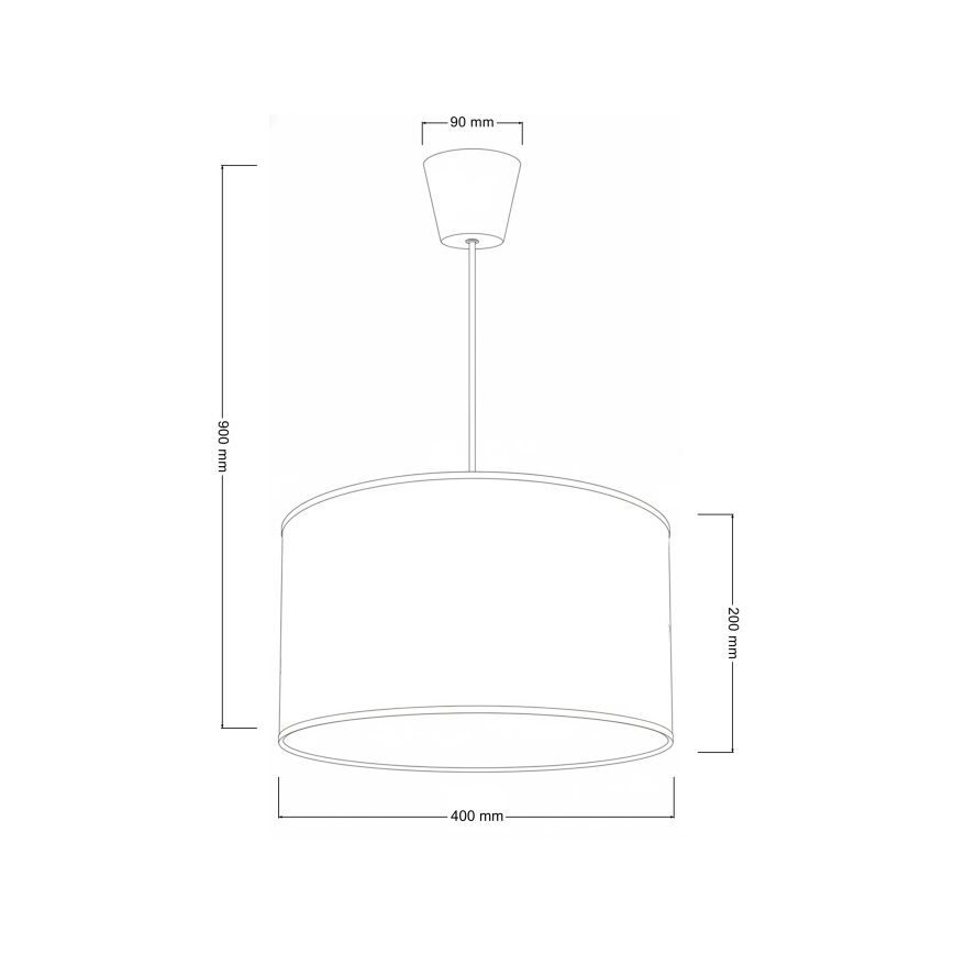 Brilagi - Lustre suspenso VELVET com cabo 1x E27/60W/230V Ø 40 cm bege/dourado