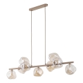Brilagi - Lustre suspenso VULCANO 9xG9/8W/230V bege/bege fumê