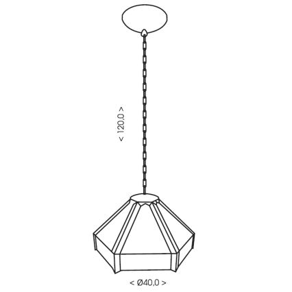 BRILAGI - Lustre Tiffany de vitral com corrente EMERALD 1xE27/60W/230V Ø 40 cm