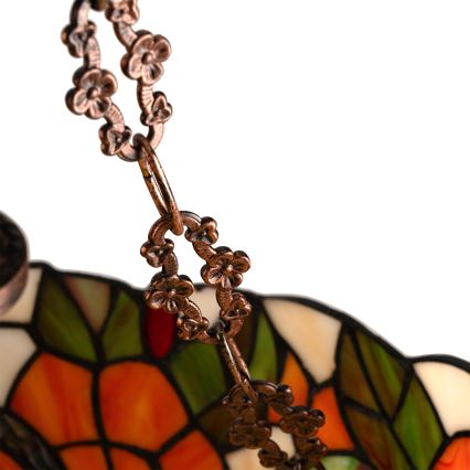 Brilagi - Lustre Tiffany de vitral com corrente JUNGLE 3xE27/60W/230V Ø 50 cm