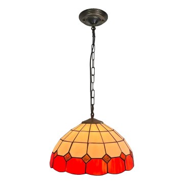 Brilagi - Lustre Tiffany de vitral com corrente SIENNA 1xE27/60W/230V, diâmetro 40 cm