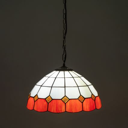 Brilagi - Lustre Tiffany de vitral com corrente SIENNA 1xE27/60W/230V, diâmetro 40 cm