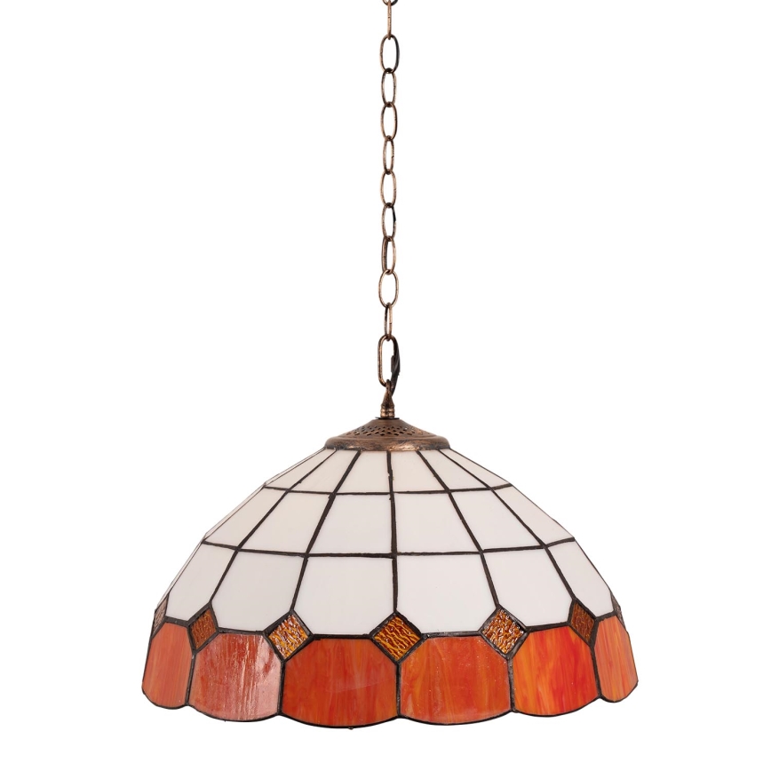 Brilagi - Lustre Tiffany de vitral com corrente SIENNA 1xE27/60W/230V, diâmetro 40 cm