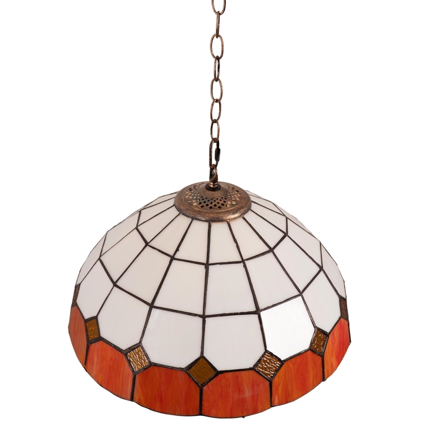 Brilagi - Lustre Tiffany de vitral com corrente SIENNA 1xE27/60W/230V, diâmetro 40 cm