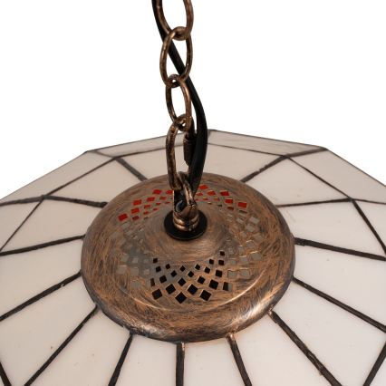 Brilagi - Lustre Tiffany de vitral com corrente SIENNA 1xE27/60W/230V, diâmetro 40 cm