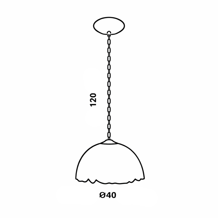 Brilagi - Lustre Tiffany de vitral com corrente SIENNA 1xE27/60W/230V, diâmetro 40 cm