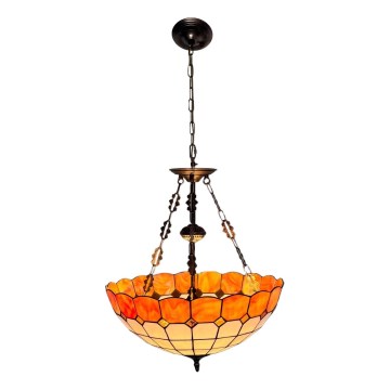 Brilagi - lustre Tiffany de vitral com corrente SIENNA 3xE27/60W/230V Ø 50 cm