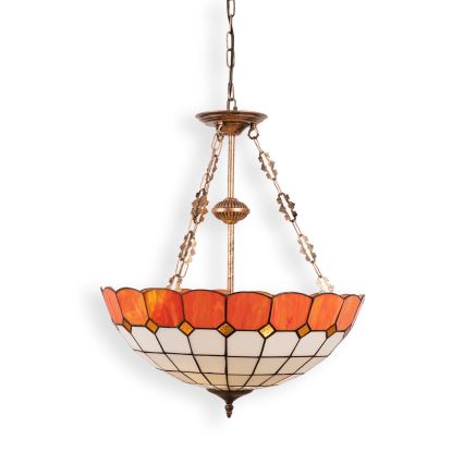 Brilagi - lustre Tiffany de vitral com corrente SIENNA 3xE27/60W/230V Ø 50 cm