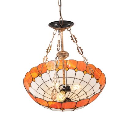 Brilagi - lustre Tiffany de vitral com corrente SIENNA 3xE27/60W/230V Ø 50 cm