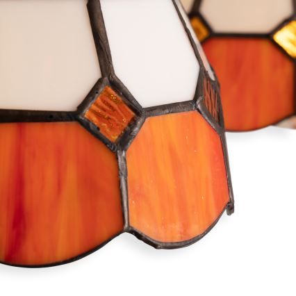 Brilagi - Lustre Tiffany em vitral aplicado ao tecto SIENNA 6xE27/60W/230V pr. 60 cm
