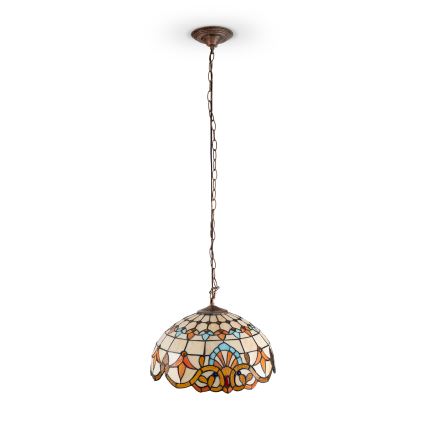 Brilagi - Lustre Tiffany em vitral com corrente MIRABELLA 1xE27/60W/230V Ø 40 cm