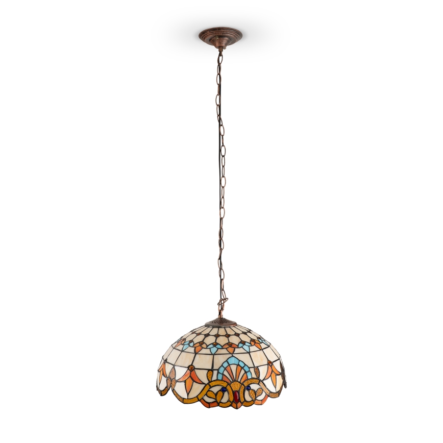 Brilagi - Lustre Tiffany em vitral com corrente MIRABELLA 1xE27/60W/230V Ø 40 cm