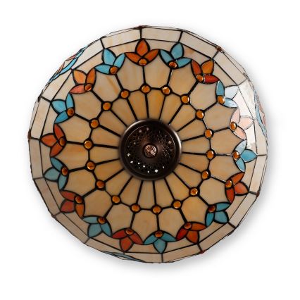 Brilagi - Lustre Tiffany em vitral com corrente MIRABELLA 3xE27/60W/230V Ø 50 cm
