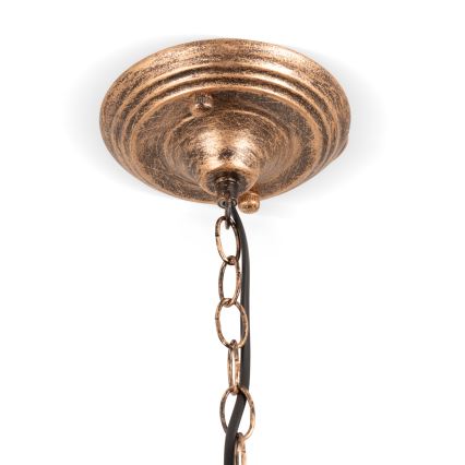 Brilagi - Lustre Tiffany em vitral SUNFLOWER, com corrente, 1x E27/60W/230V, diâmetro 40 cm