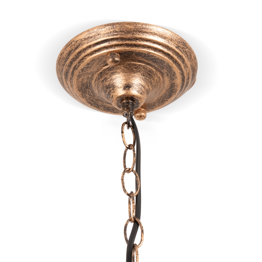 Brilagi - Lustre Tiffany em vitral SUNFLOWER, com corrente, 1x E27/60W/230V, diâmetro 40 cm