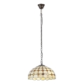 Brilagi - Lustre Tiffany em vitral suspenso por corrente DORAN 2xE27/60W/230V