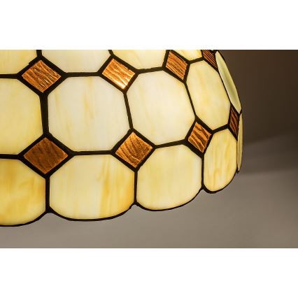 Brilagi - Lustre Tiffany em vitral suspenso por corrente DORAN 2xE27/60W/230V