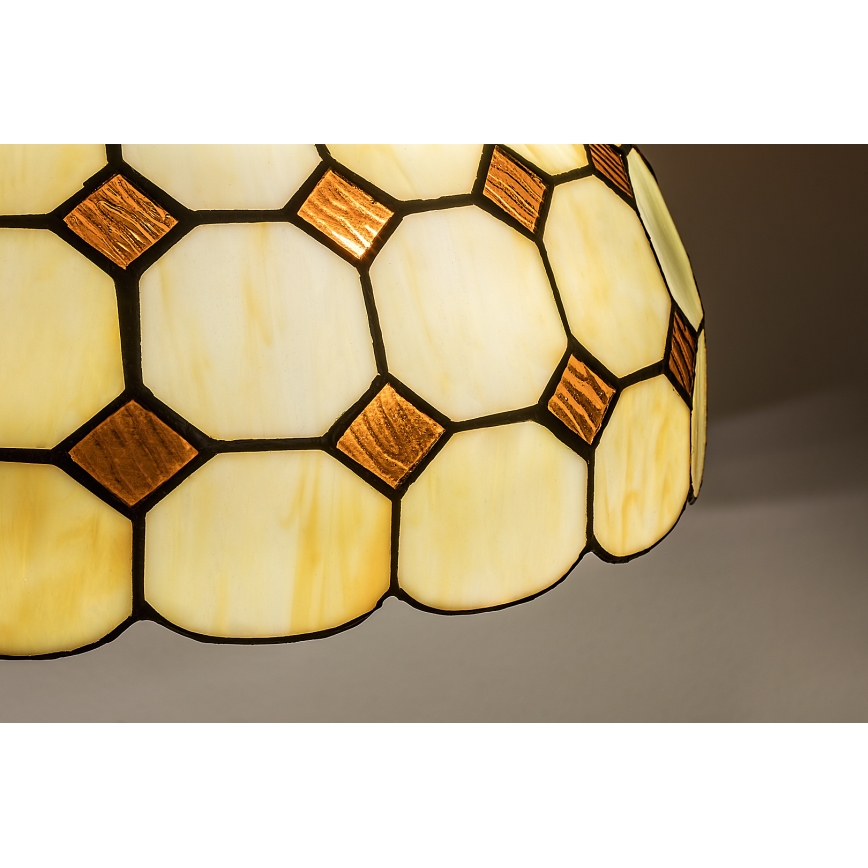 Brilagi - Lustre Tiffany em vitral suspenso por corrente DORAN 2xE27/60W/230V