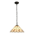 Brilagi - Lustre Tiffany em vitral suspenso por corrente FOLIA 1xE27/60W/230V diâmetro 40 cm