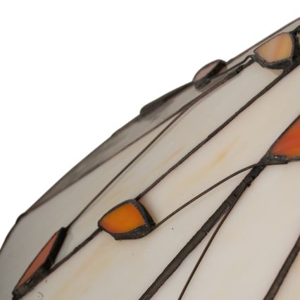 Brilagi - Lustre Tiffany em vitral suspenso por corrente FOLIA 1xE27/60W/230V diâmetro 40 cm