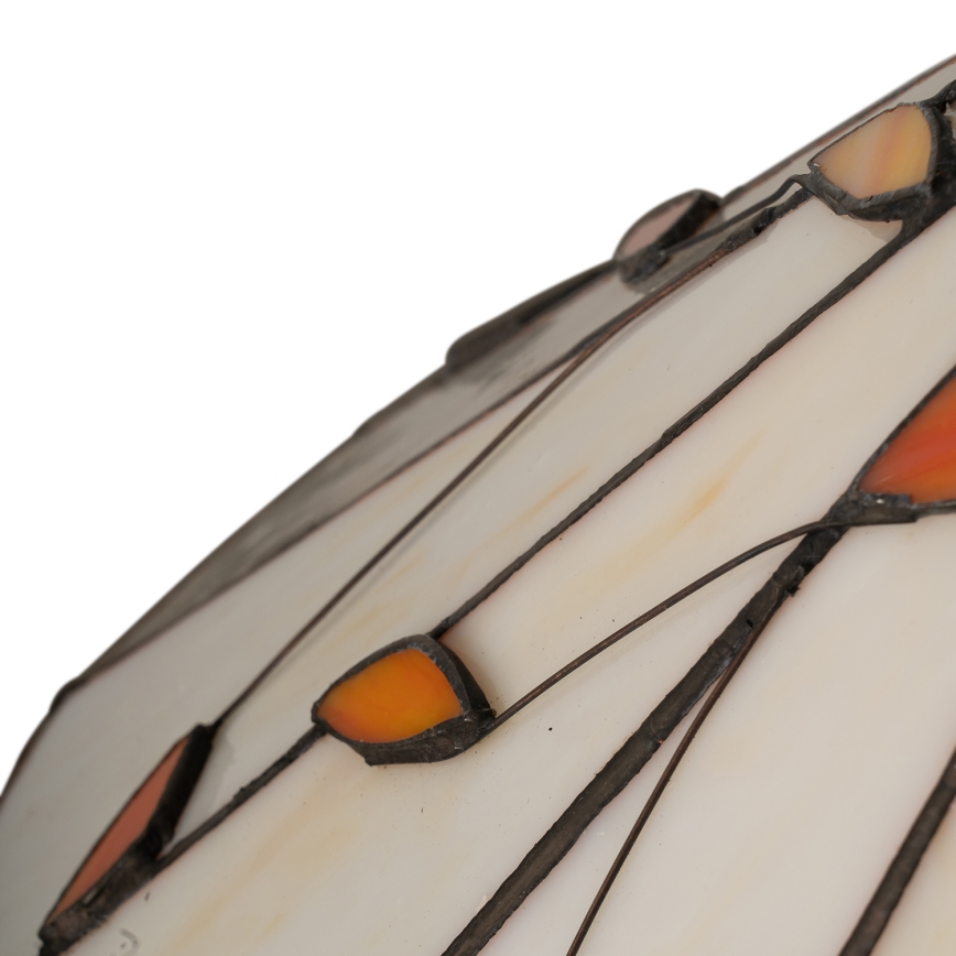 Brilagi - Lustre Tiffany em vitral suspenso por corrente FOLIA 1xE27/60W/230V diâmetro 40 cm