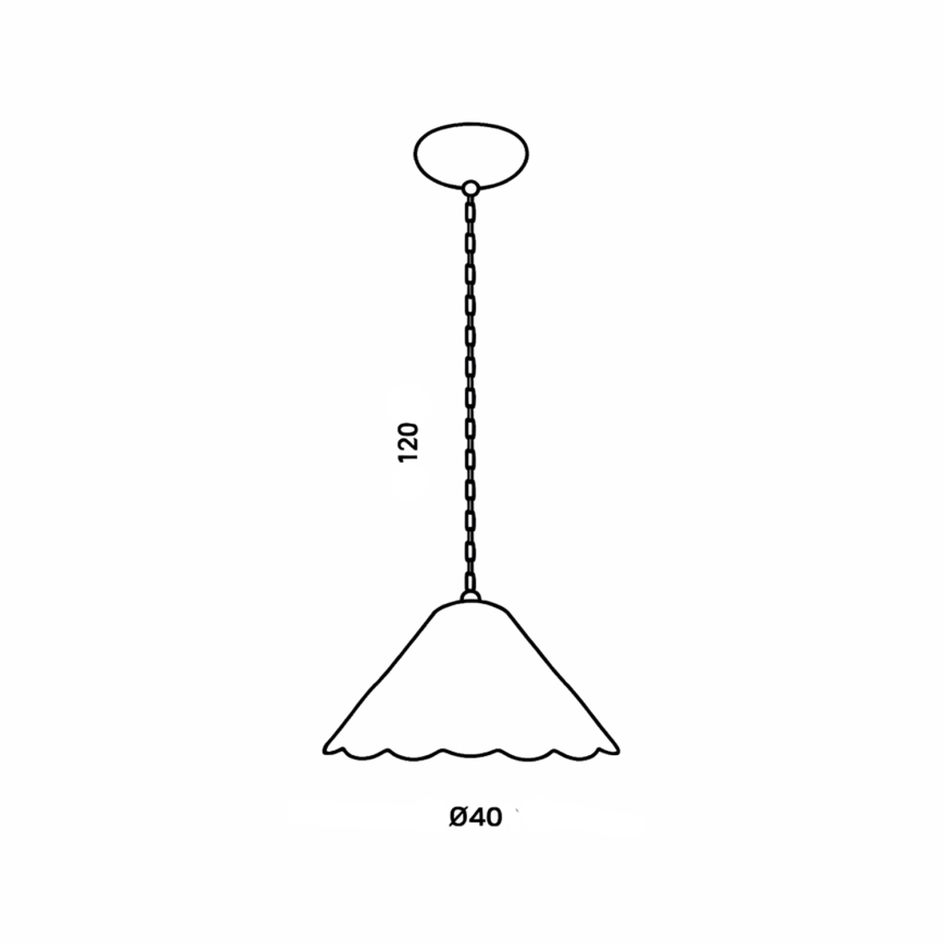 Brilagi - Lustre Tiffany em vitral suspenso por corrente FOLIA 1xE27/60W/230V diâmetro 40 cm