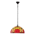 Brilagi - Lustre Tiffany em vitral suspenso por corrente GARLAN 2xE27/60W/230V