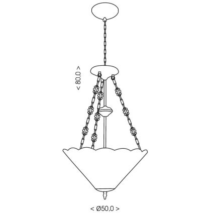 Brilagi - lustre Tiffany em vitral suspenso por corrente SUNFLOWER 3xE27/60W/230V diâmetro 50 cm